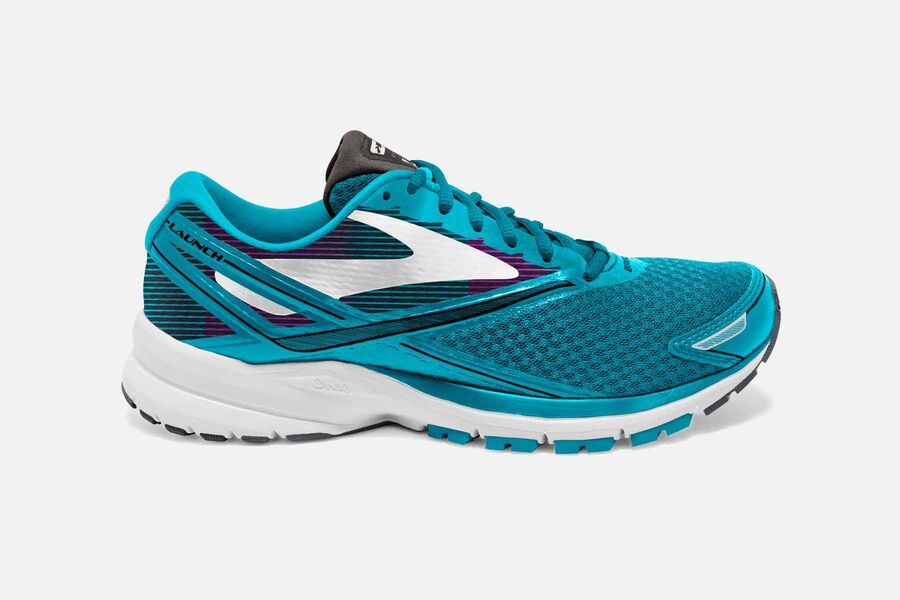 Brooks Launch 4 Womens UK - Road Running Shoes - Blue 641-NQXBTE